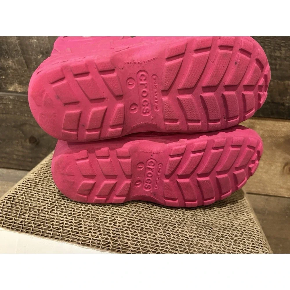 Children's Crocs Handle it Rain Boots Pink Kids' Size 1 (J1)‎